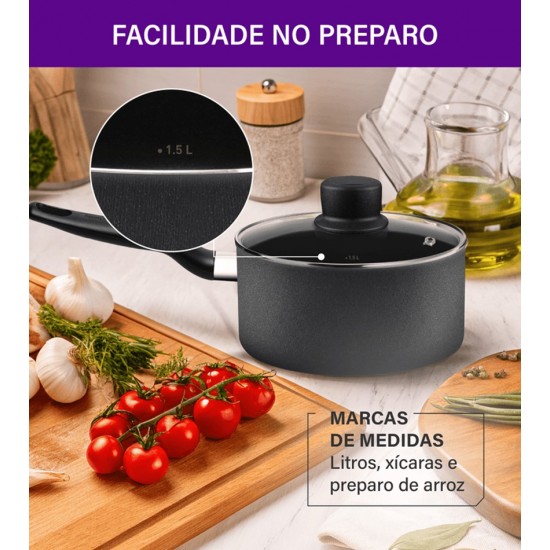 Panela 2L 20cm Robusta Grafite